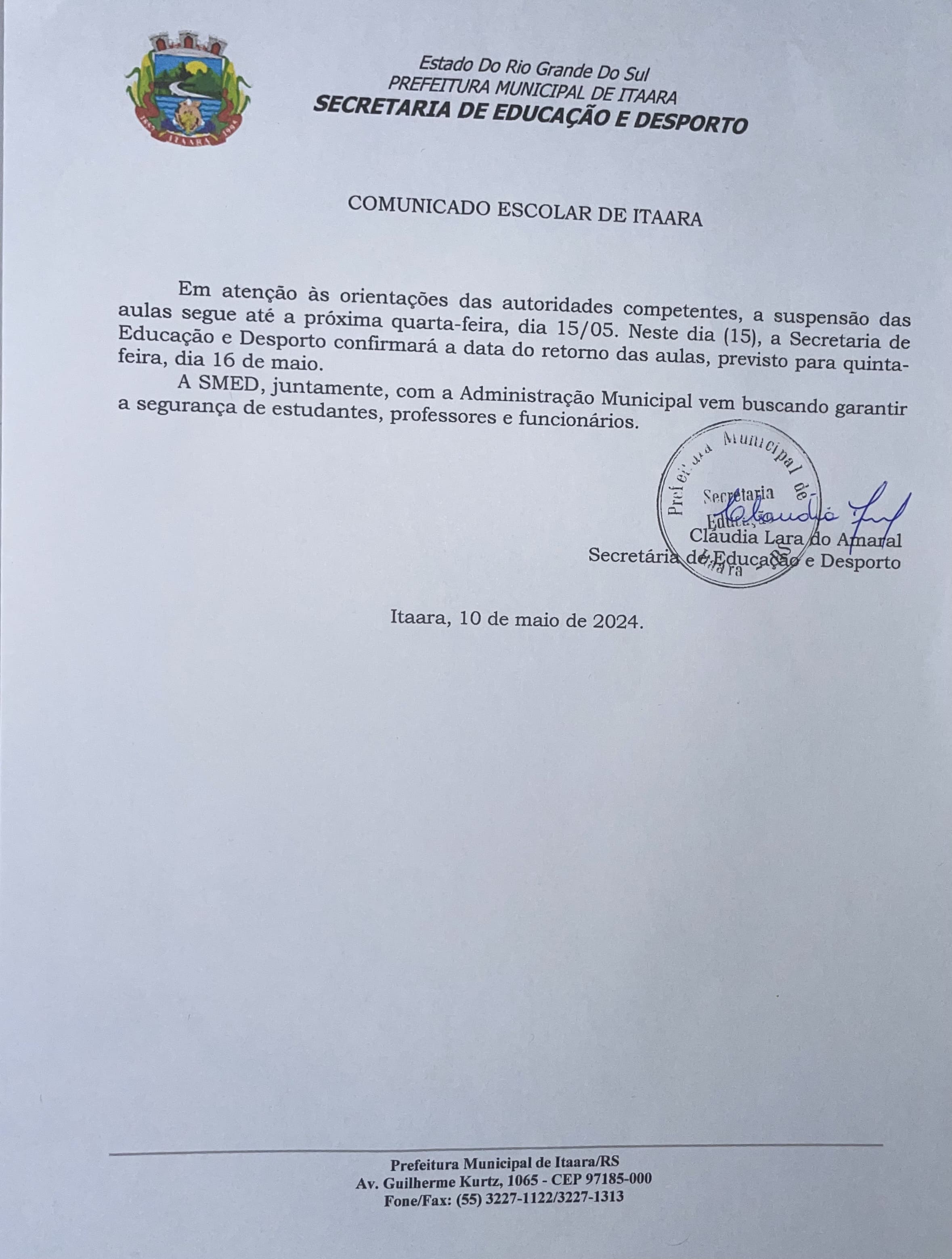 Notícias Prefeitura Municipal De Itaara 2708