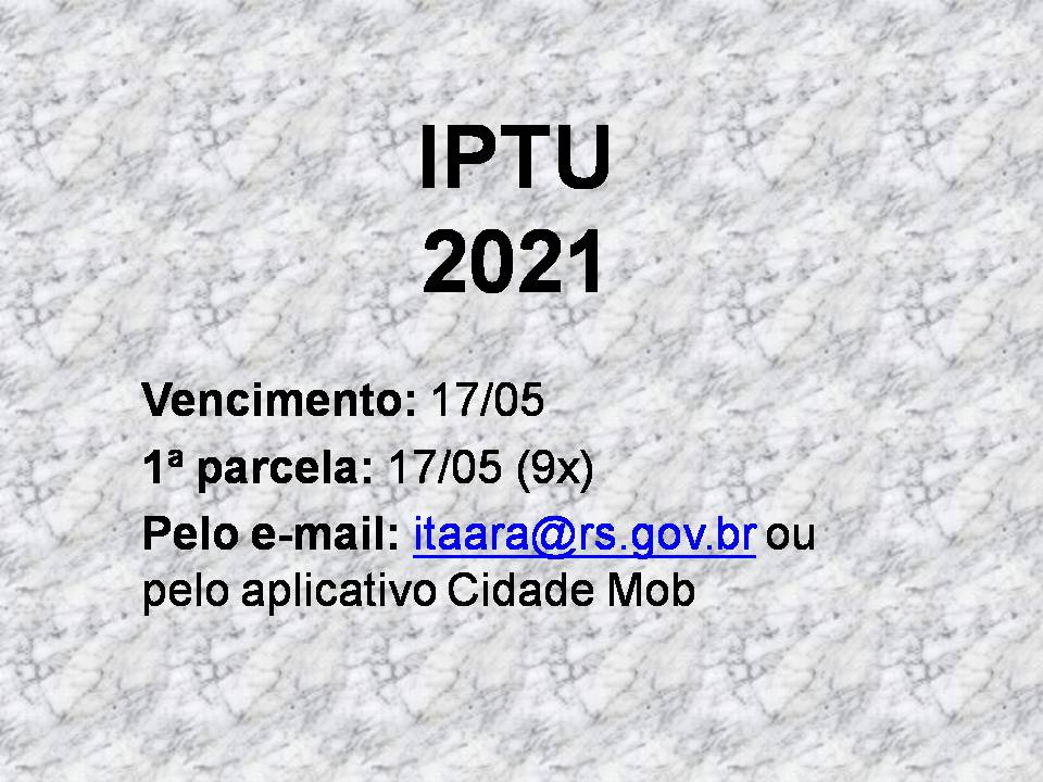IPTU maio 2021